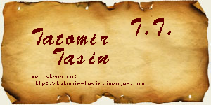 Tatomir Tašin vizit kartica